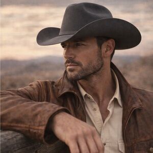 Stetson Mason, cowboy hat in Granite gray 4X,  size 7 1/4. Comes with box